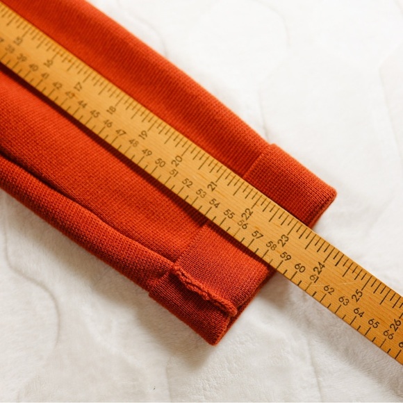 Talbots Womens Burnt Orange Knit Blazer Jacket Cotton Blend Pockets Size M Fall - Picture 5 of 12